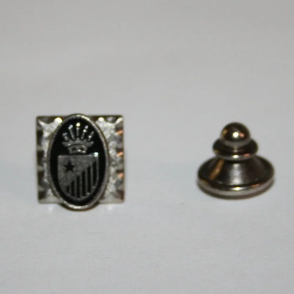 ⚫🕴️ Men’s Vintage Silver + Black Tie Pin · 3/8